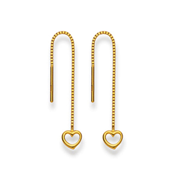 Ohrhänger 750/18 K Gelbgold, Herz