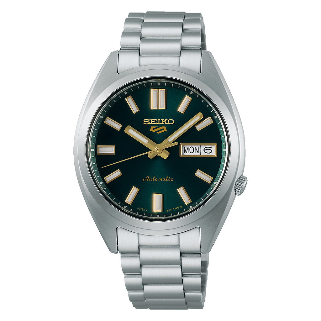 Seiko 5 Sports SNXS Automatic Green Tie