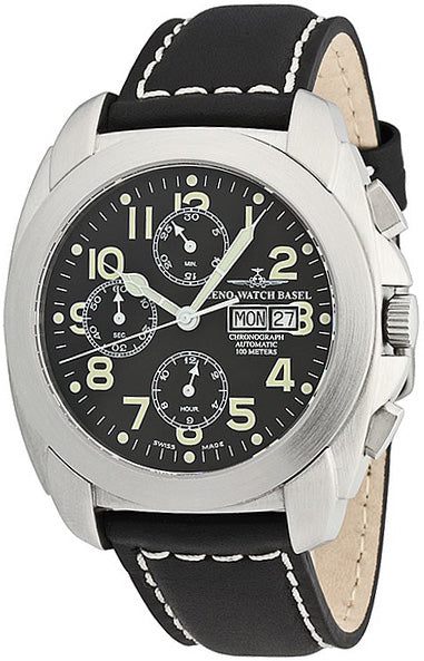 Zeno Watch Square XL Pilot Chrono Day-Date