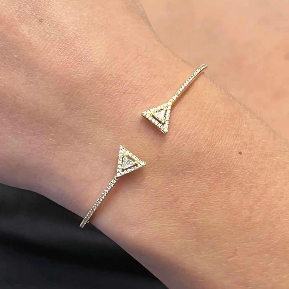 Messika Thea Skinny Armreif aus 18K Gelbgold mit Diamanten