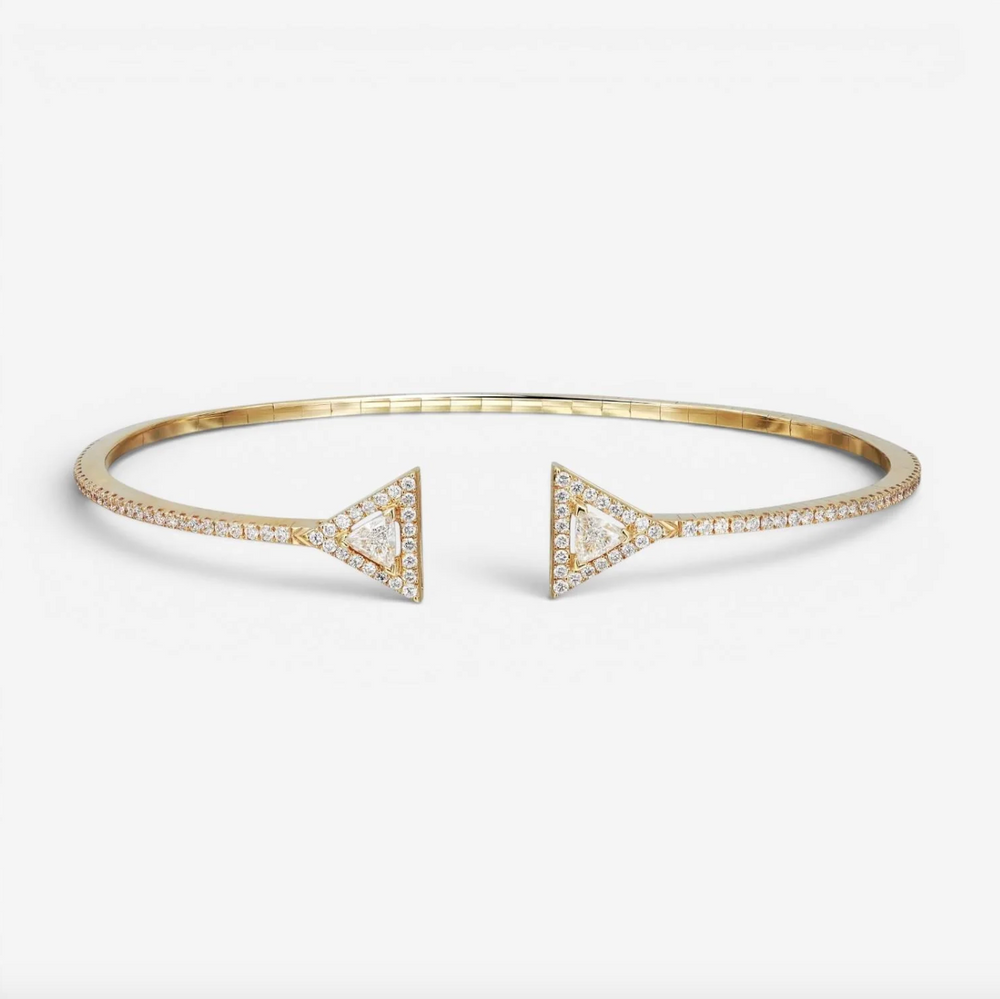 Messika Thea Skinny Armreif aus 18K Gelbgold mit Diamanten