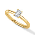 Solitär Damenring 18K/750 Gelbgold 0.15 ct