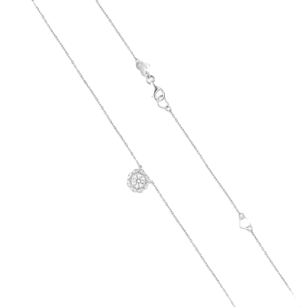 Hearts On Fire Lorelei 18K Weissgold Diamant Halo-Anhänger