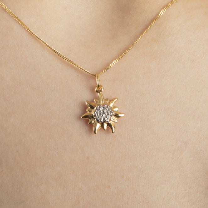 Anhänger 750/18 K Bicolor, Edelweiss