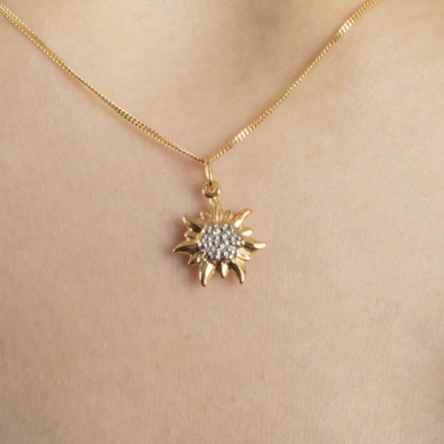 Anhänger 750/18 K Bicolor, Edelweiss