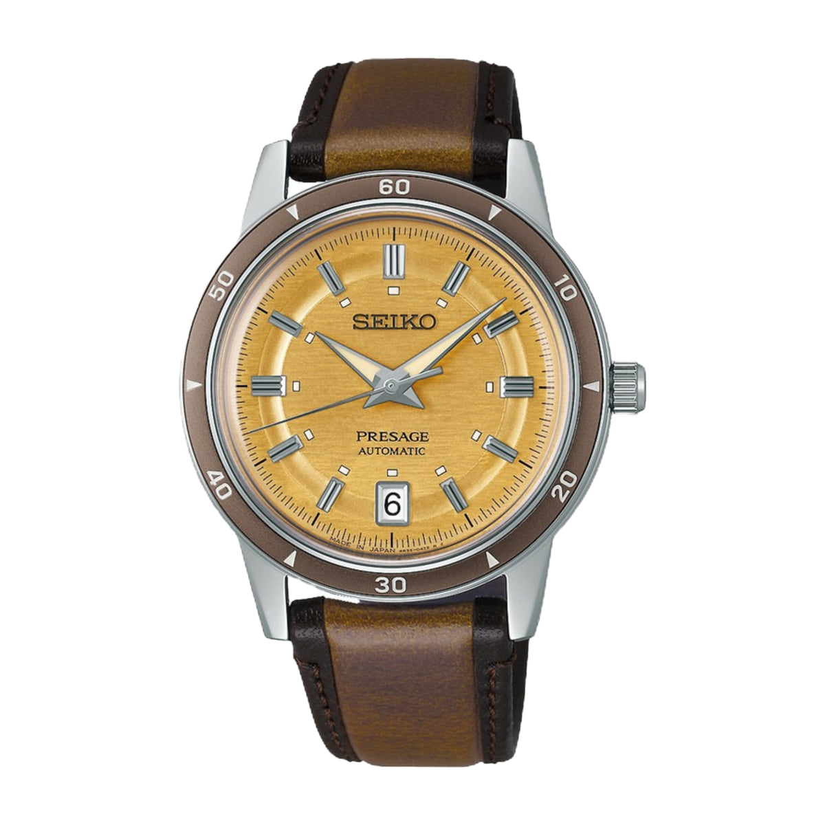 Seiko Presage Style 60's Automatik Goldgelb 39.5mm
