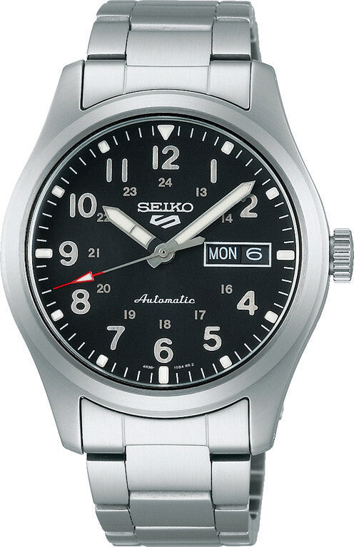 Seiko 5 Sports Automatik Day-Date Silbrig / Schwarz