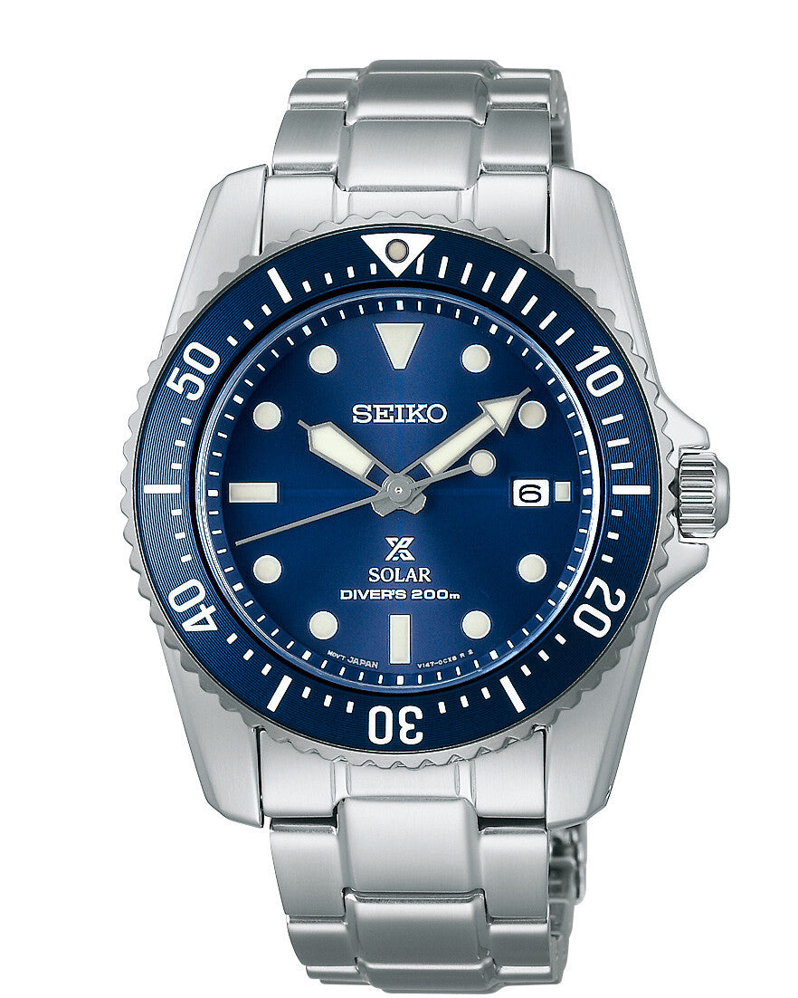 Seiko Prospex Compact Solar Diver Blau