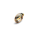 Damenring Gold 750 tricolor