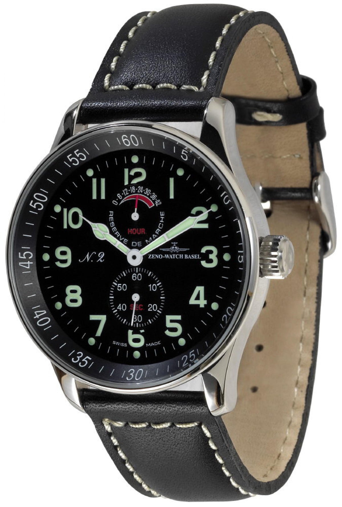 Zeno Watch X-Large Pilot Power Reserve - Limited Edition