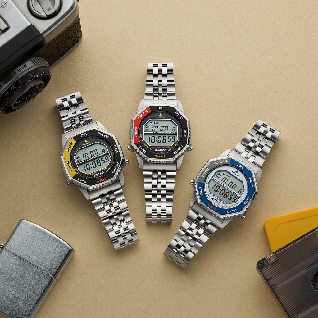 Seiko Conceptual Digital Alarm Chronograph Black & Red