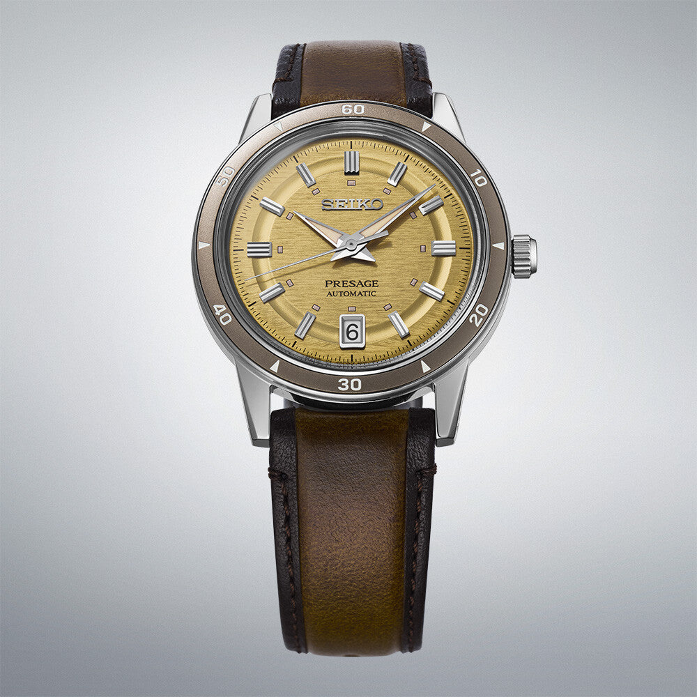 Seiko Presage Style 60's Automatik Goldgelb 39.5mm