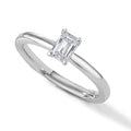 Solitär Damenring 18K/750 Weissgold 0.30 ct.