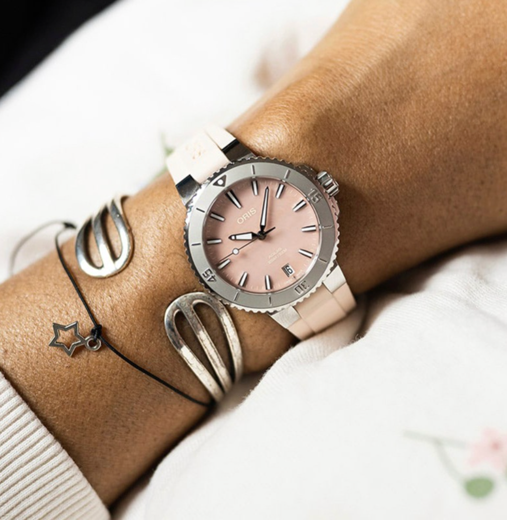 Oris Aquis Date Blush Pink 36.5mm