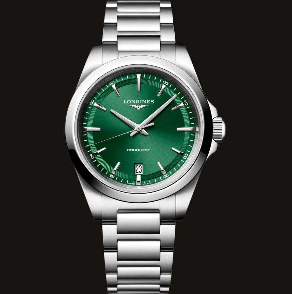 Longines Conquest 38mm Quarz Grün