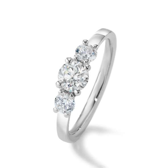 Trilogy Damenring Gold 750 weiss
