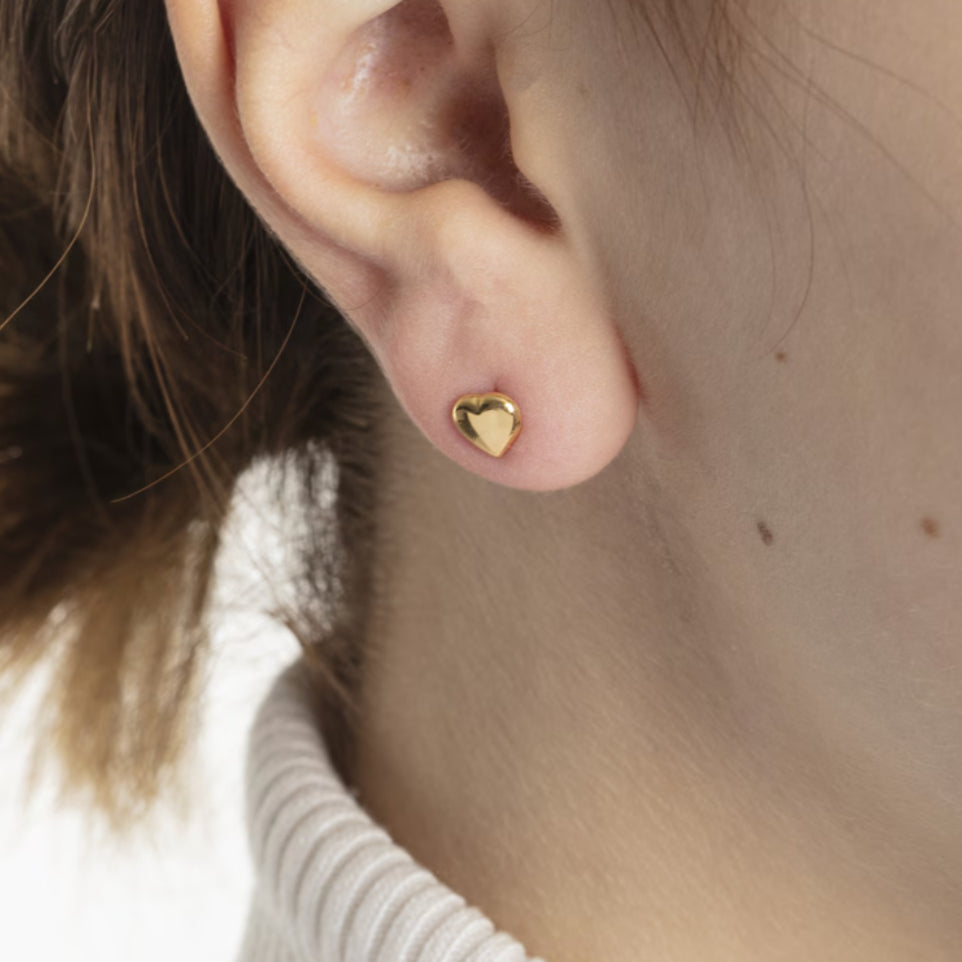 Ohrstecker 750/18 K Gelbgold, Herz