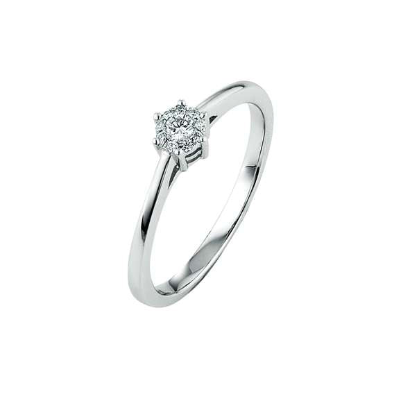 DIAMANTRING WEISSGOLD 18K/750 0.04 CT G SI