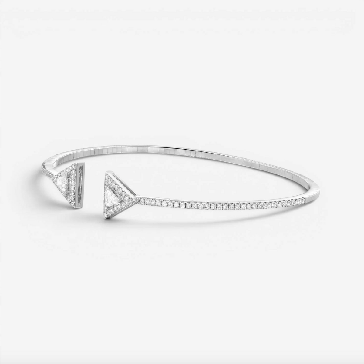 Messika Thea Skinny Armreif aus 18K Weissgold mit Diamanten