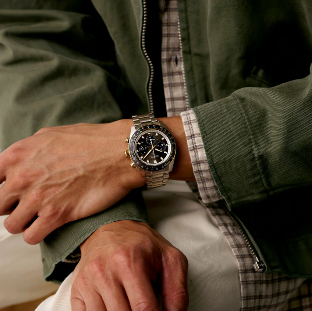 Seiko Prospex Speedtimer Solar Chronograph Champagne Fight Gold