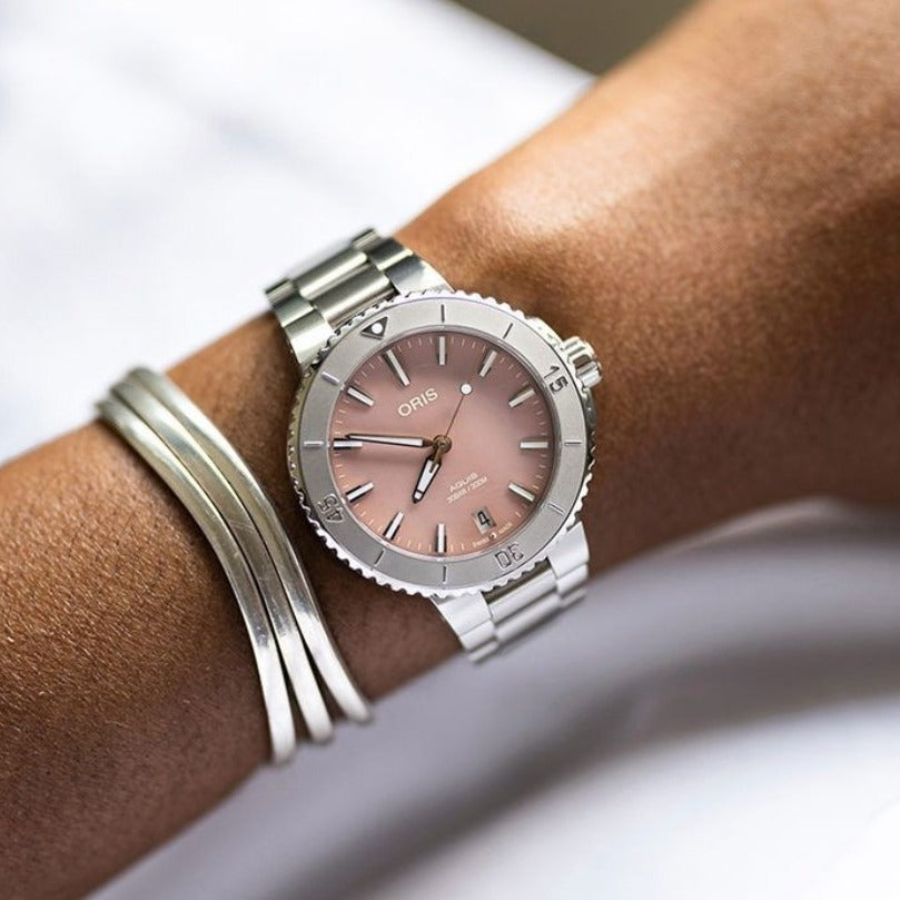 Oris Aquis Date Blush Pink 36.5mm