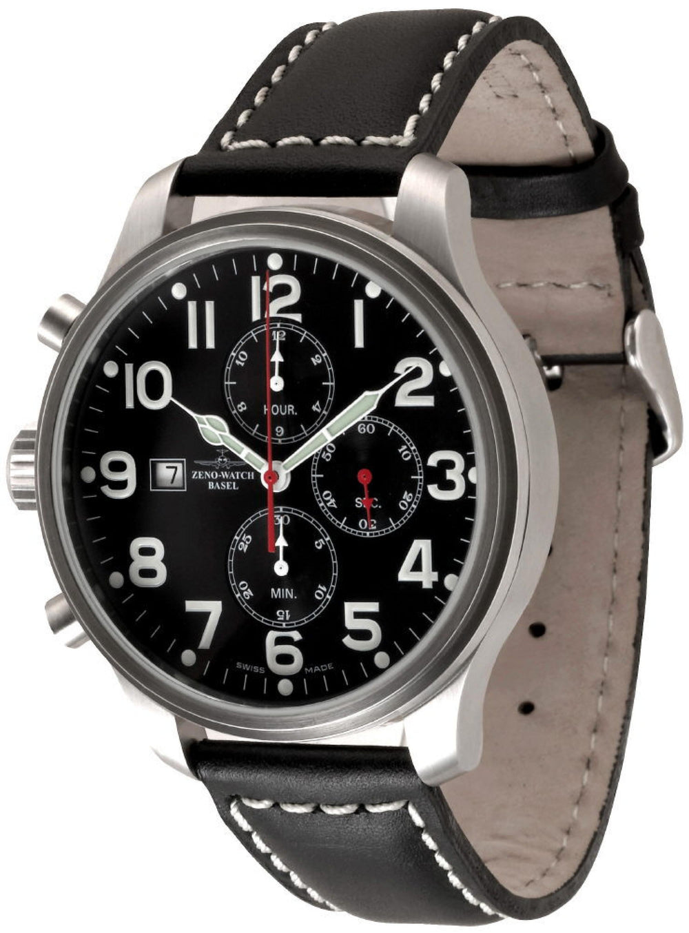 Zeno Watch Oversized Pilot Chrono Lefthander