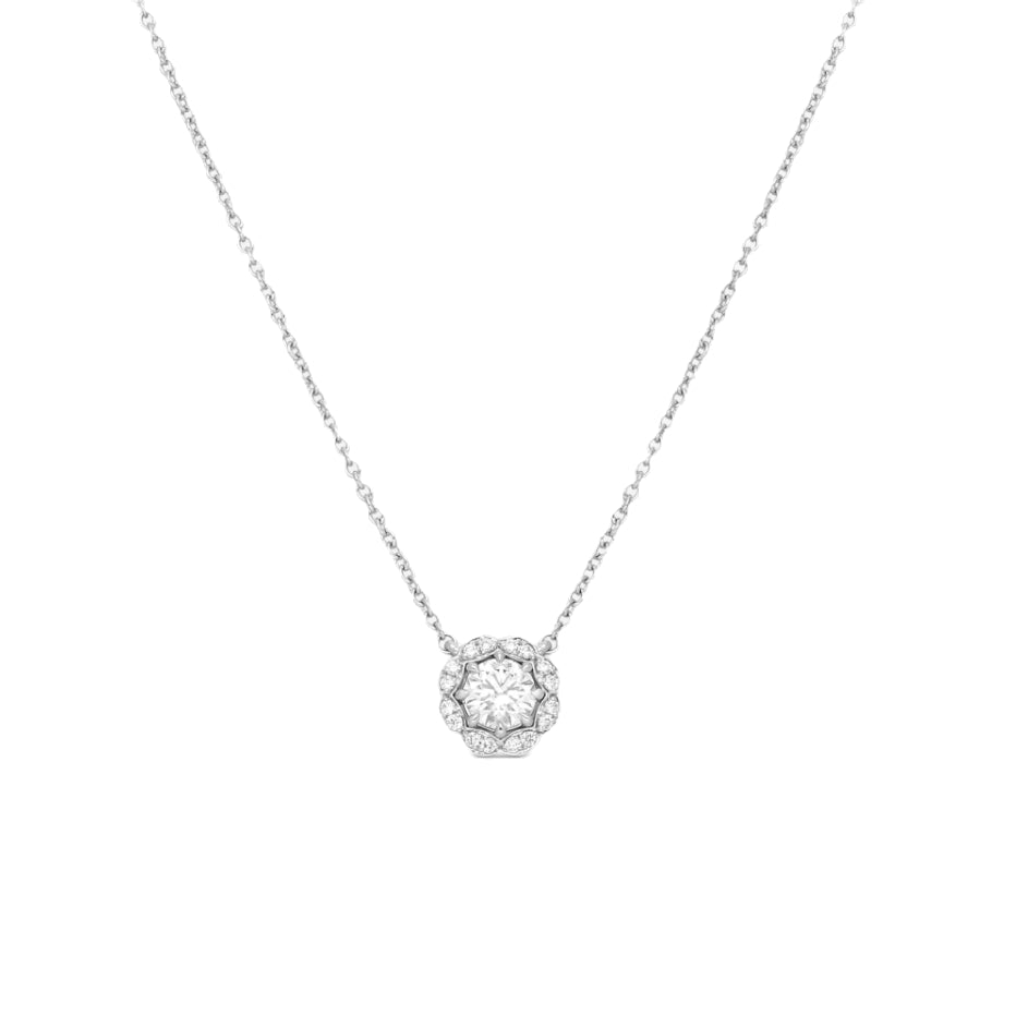 Hearts On Fire Lorelei 18K Weissgold Diamant Halo-Anhänger