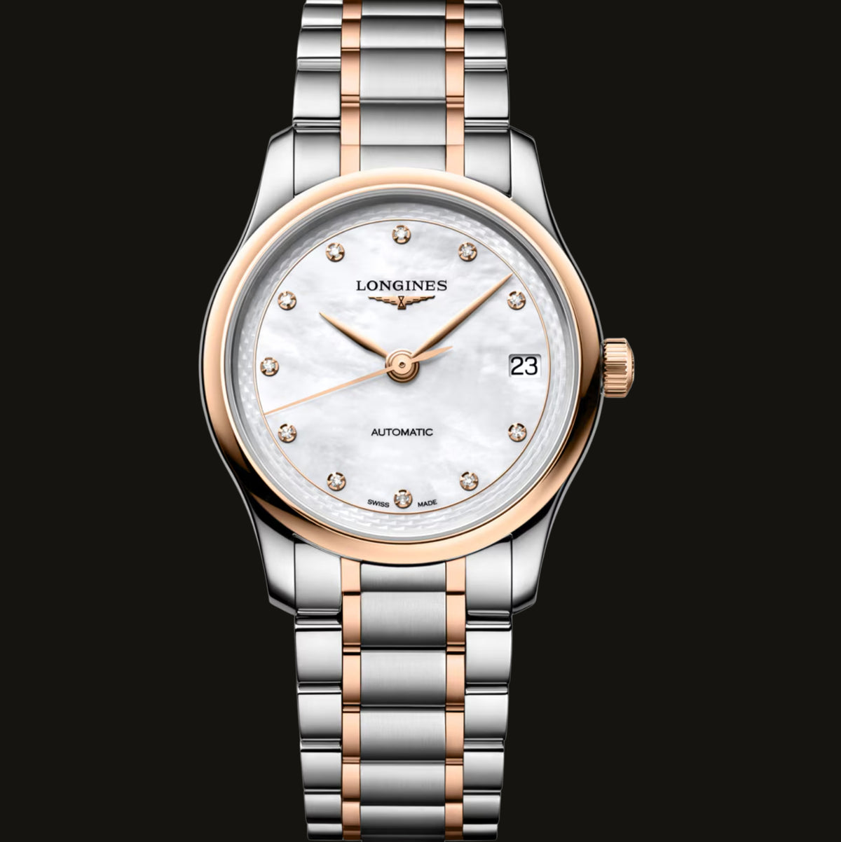Longines Master Collection 34mm Bicolor Rosé Perlmutt