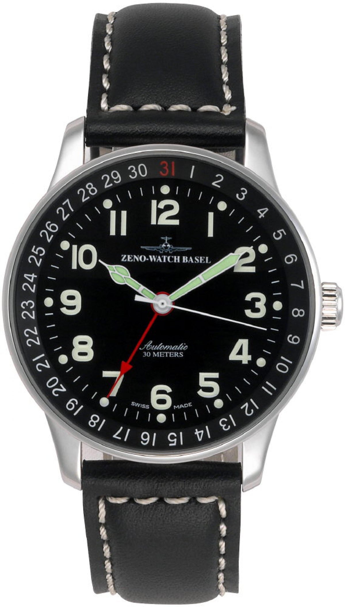 Zeno Watch X-Large Pilot Pointer date