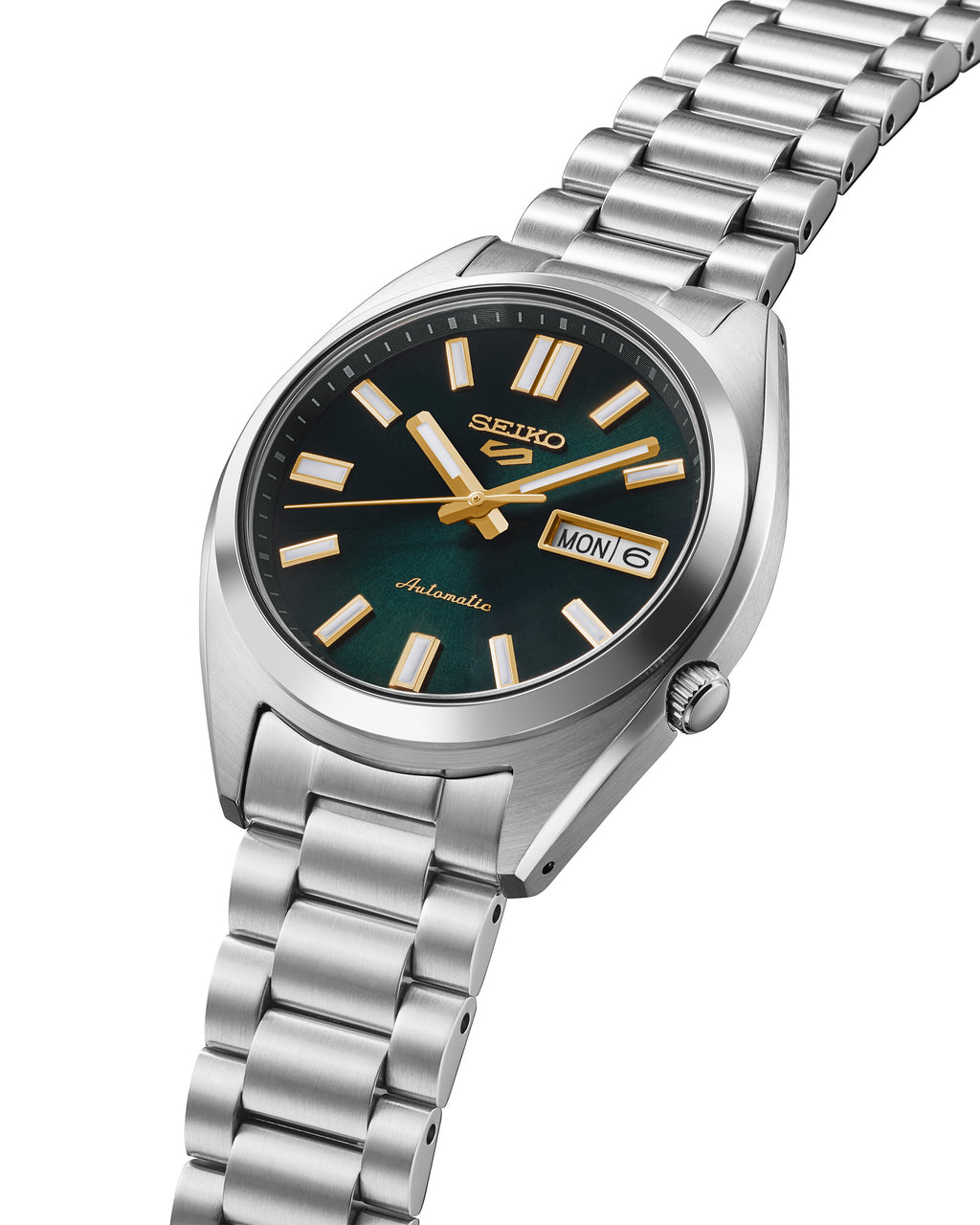 Seiko 5 Sports SNXS Automatic Green Tie