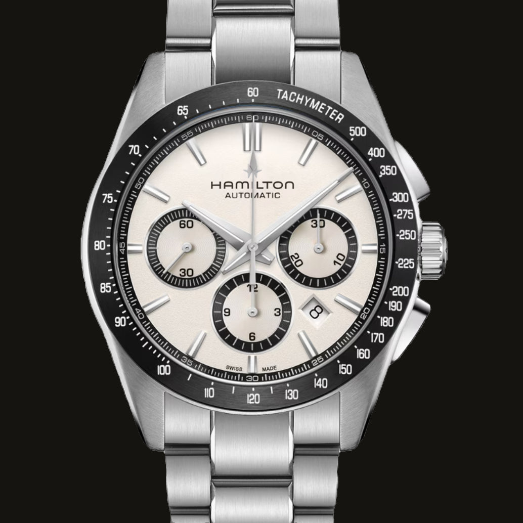 Hamilton Jazzmaster Performer Auto Chrono Weiss 42mm