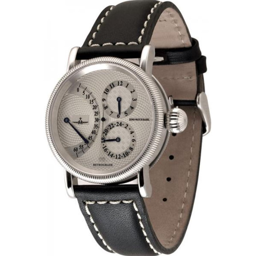 Zeno-Watch Basel Retrograder Regulator mit 24 Stundenanzeige