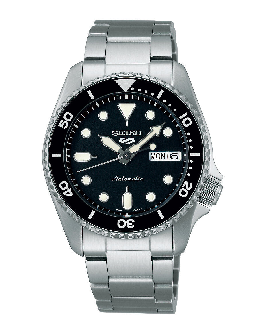Seiko 5 Sports Automatik Day-Date Schwarz