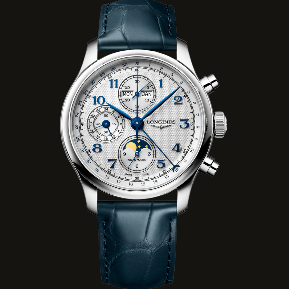 Longines Master Collection Chrono Moonphase 41mm Leder