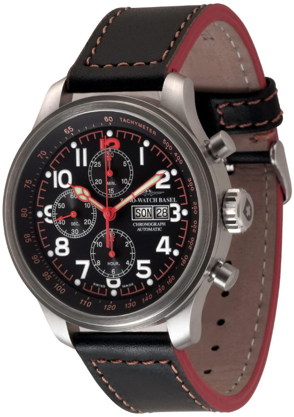 Zeno Watch OS Pilot Minute bezel ring Chrono Day-Date