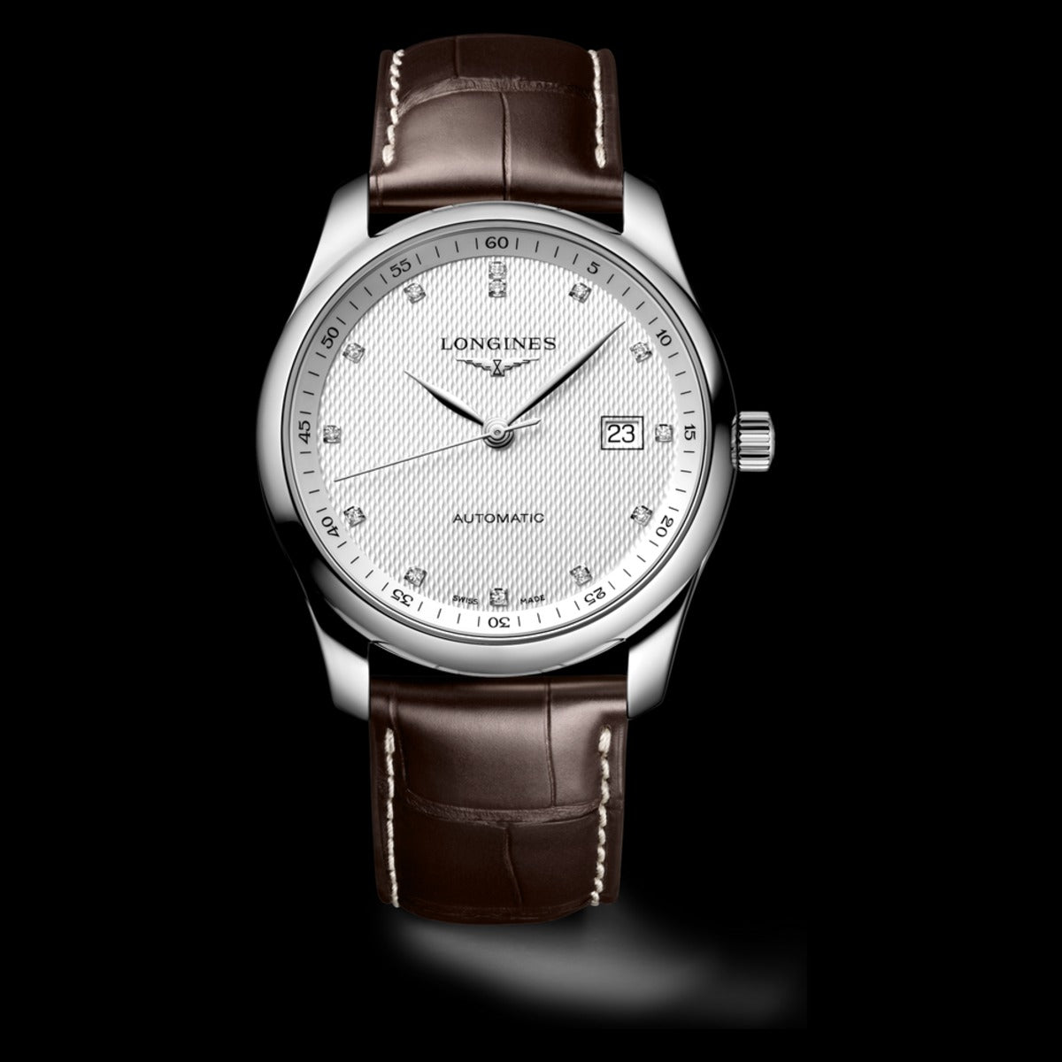 Longines Master Collection 40mm Silber Diamanten L2.793.4.77.3