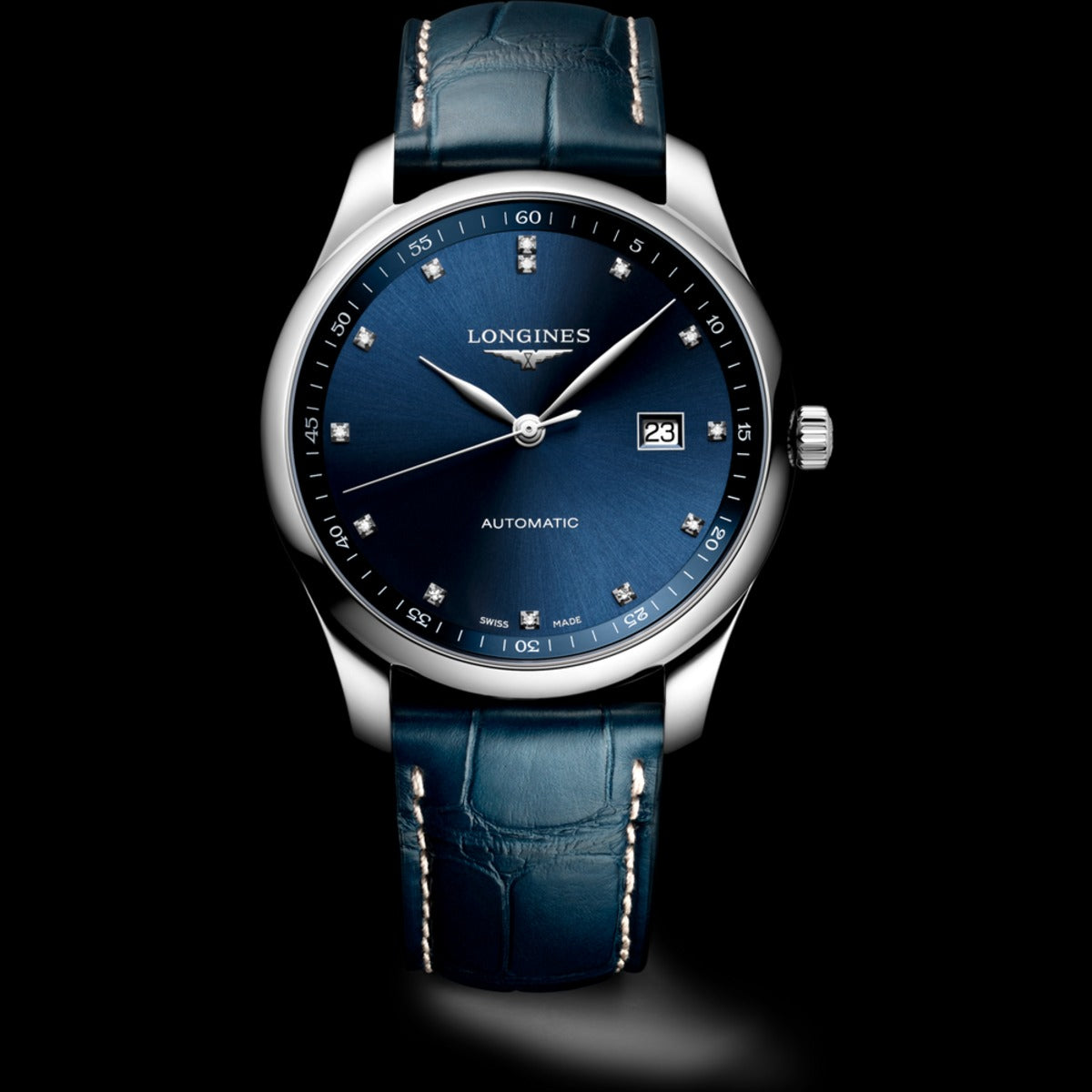 Longines Master Collection 42mm Blau Diamanten L2.893.4.97.0