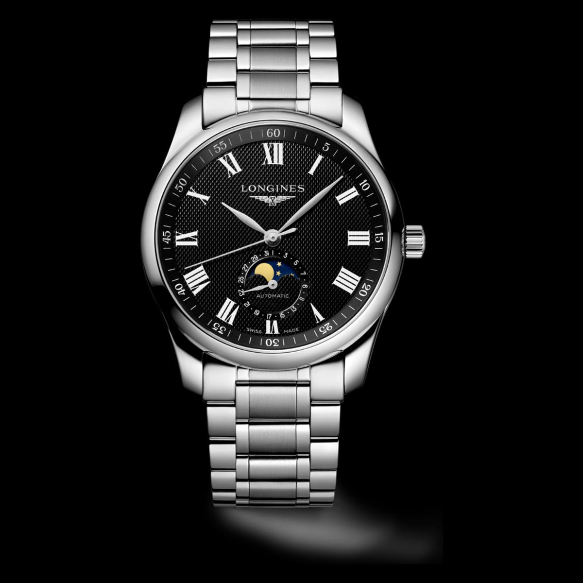Longines Master Collection Moonphase 40mm Schwarz L2.909.4.51.6