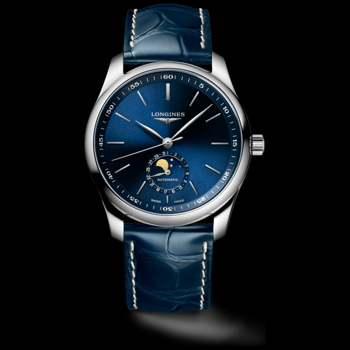 Longines Master Collection Moonphase 40mm Blau L2.909.4.92.0