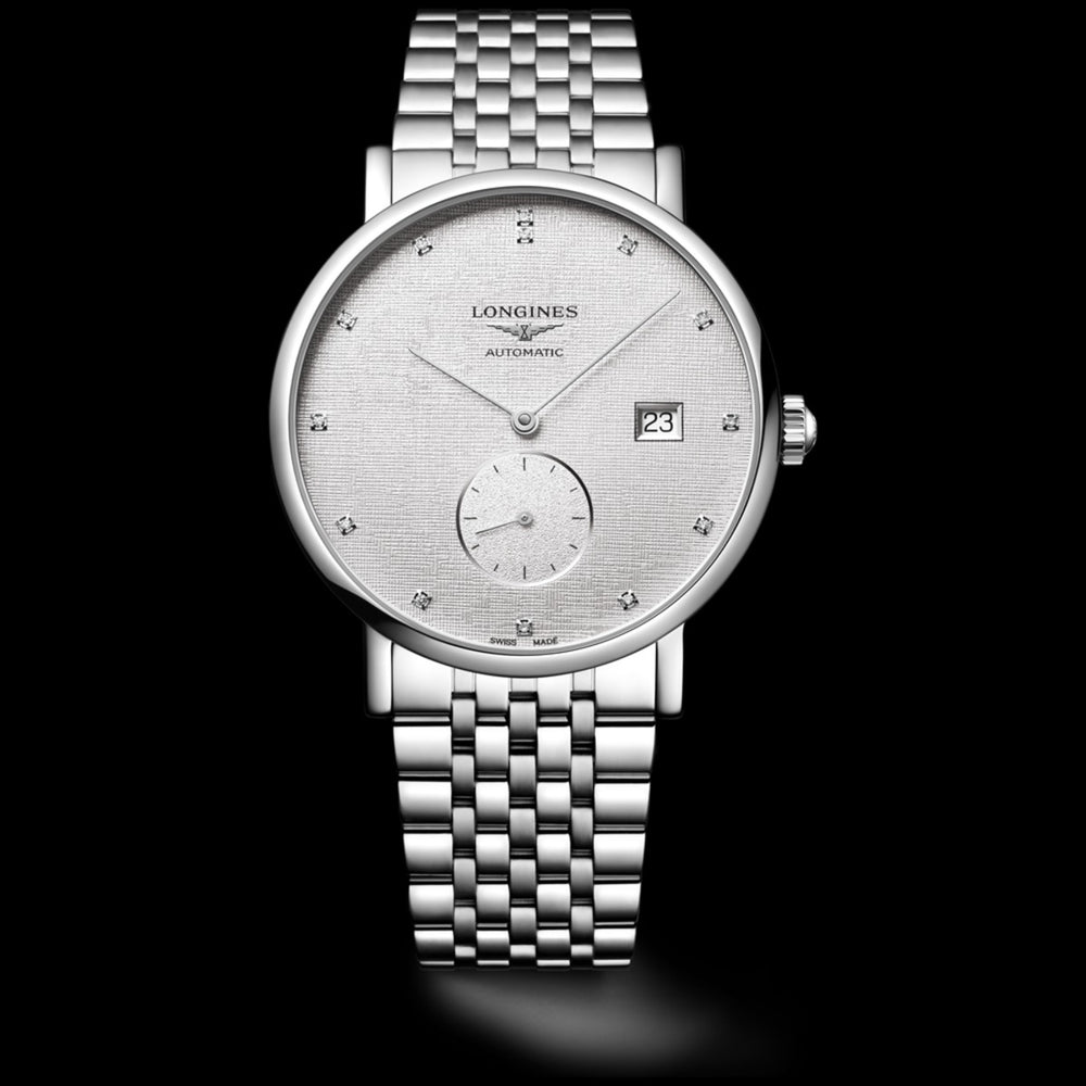 Longines Elegant Collection 39mm Silber Diamanten L4.812.4.77.6